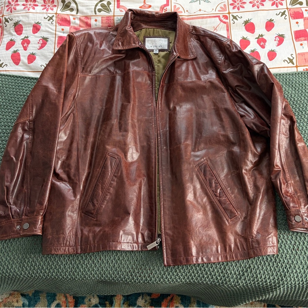 Wilsons Leather Vintage Brown Leather Jacket